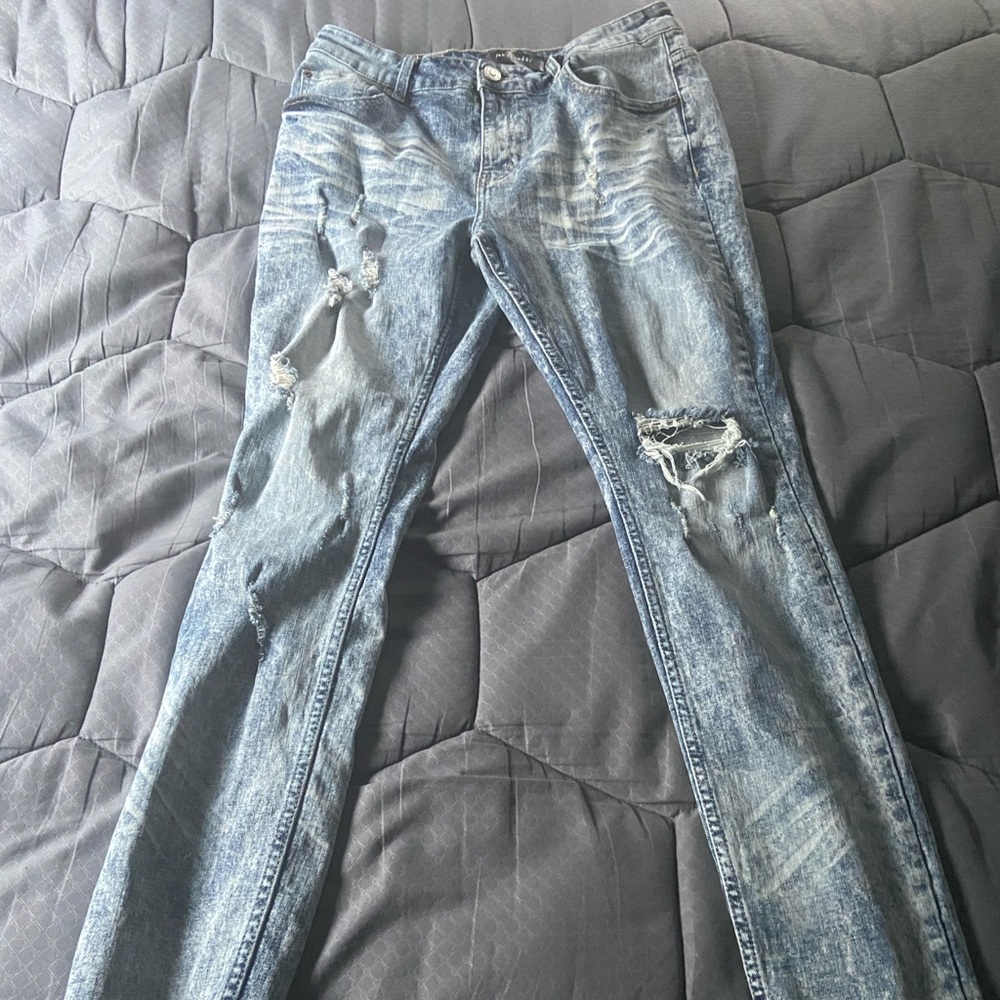 Serenede Stylish Distressed Skinny Jeans for Men